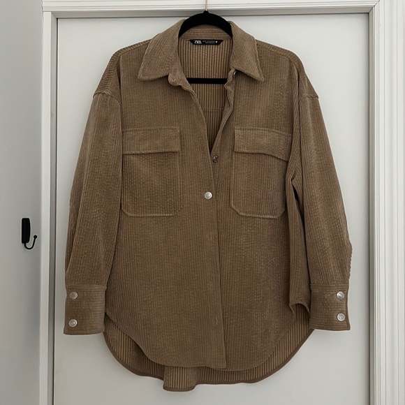 Zara Jackets & Coats Zara Cord Shirt Jacket Poshmark